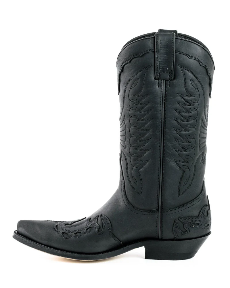 Cowboy Country- und Westernstiefel für Damen und Herren 17 Schwarzes Leder