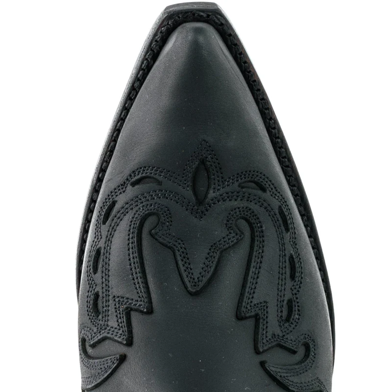 Cowboy Country- und Westernstiefel für Damen und Herren 17 Schwarzes Leder
