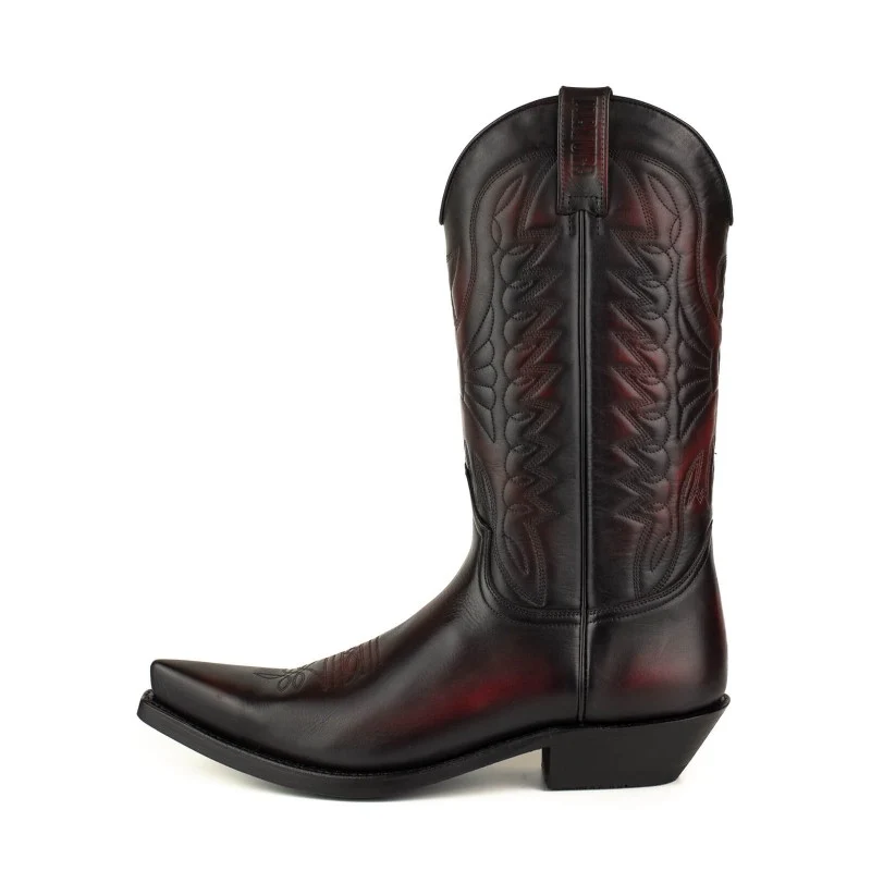 Cowboy-, Country- und Westernstiefel der 1920er Jahre für Damen und Herren, Schwarz und Rot, Premium