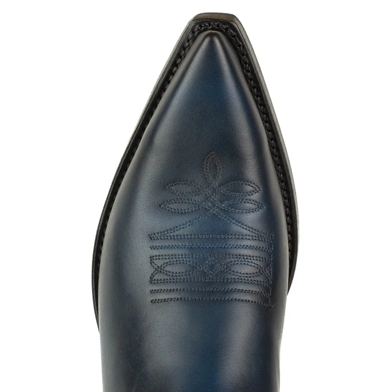 Cowboy-, Country- und Westernstiefel der 1920er Jahre für Damen und Herren, Schwarz und Blau, Premium
