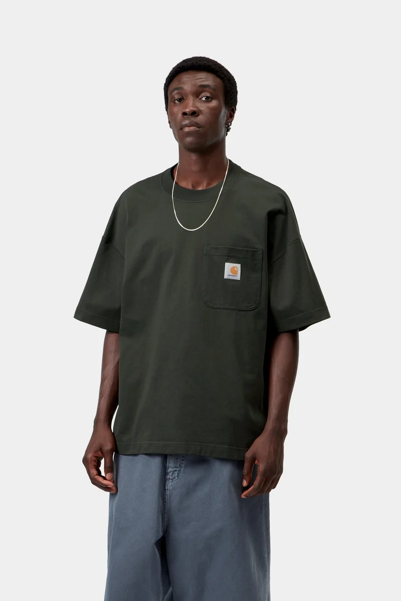 Carhartt WIP Herren-Arbeits-T-Shirt mit Tasche | Rabe