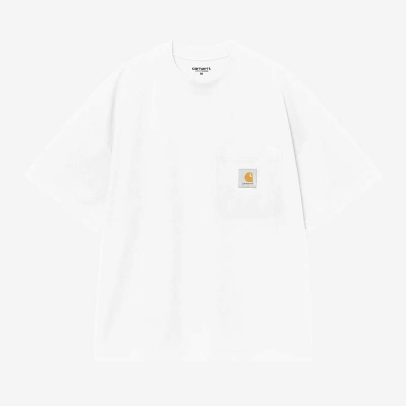 Carhartt WIP Herren-Arbeits-T-Shirt mit Brusttasche | Weiß