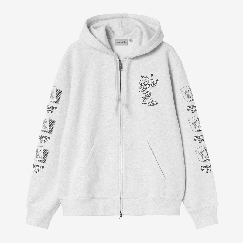 Carhartt WIP Herren-Spielkarten-Hoodie | Aschgrau meliert