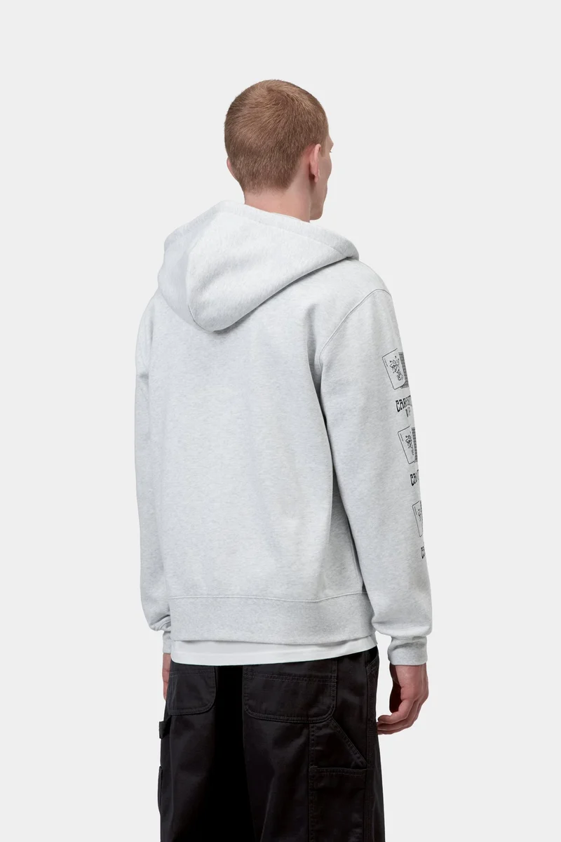 Carhartt WIP Herren-Spielkarten-Hoodie | Aschgrau meliert
