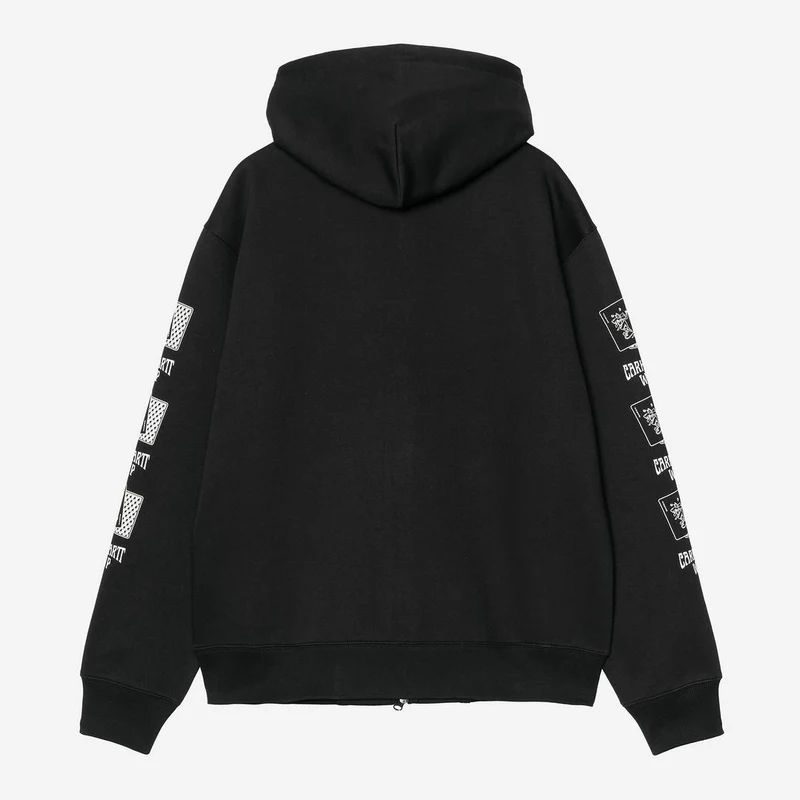 Carhartt WIP Herren-Hoodie mit Spielkartenmotiven | Schwarz