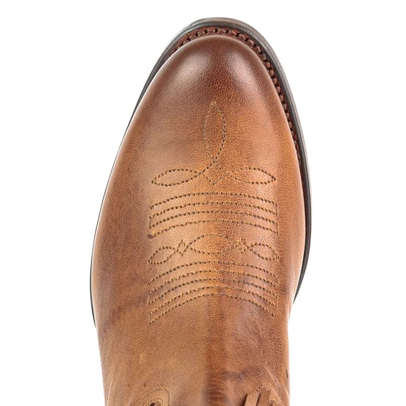 Damen-Cowboystiefel mit Fransen 2475 aus braunem Leder