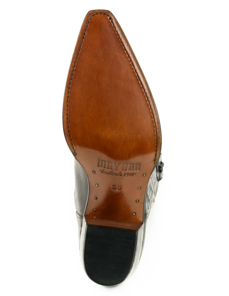 Damen-Cowboy-Country- und Westernstiefel 2536 aus schwarzem Leder