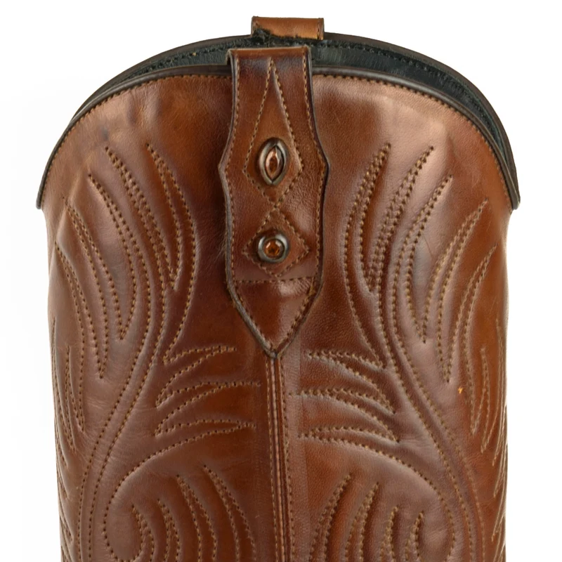 Country- und Western-Cowboystiefel für Damen 2536 Dunkelbraunes Leder