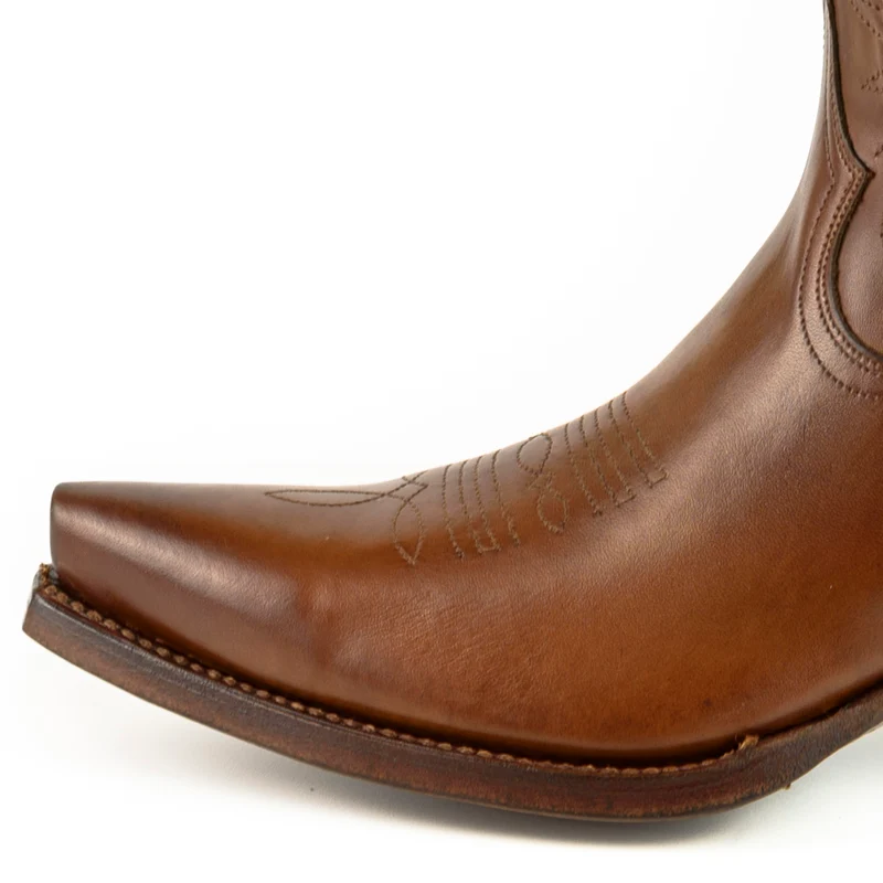 Country- und Western-Cowboystiefel für Damen 2536 Dunkelbraunes Leder