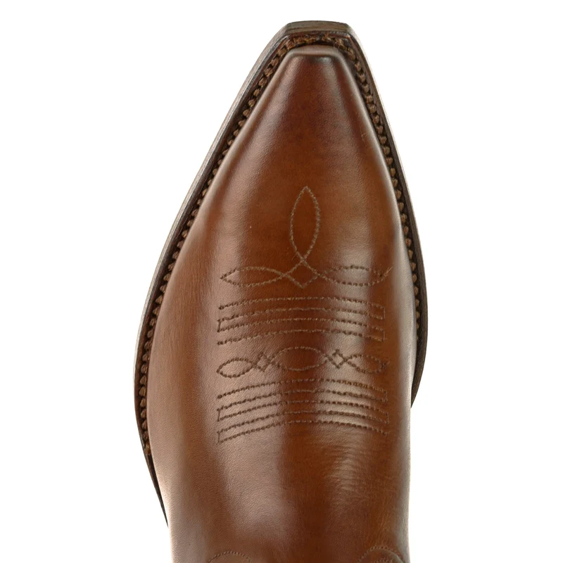 Country- und Western-Cowboystiefel für Damen 2536 Dunkelbraunes Leder
