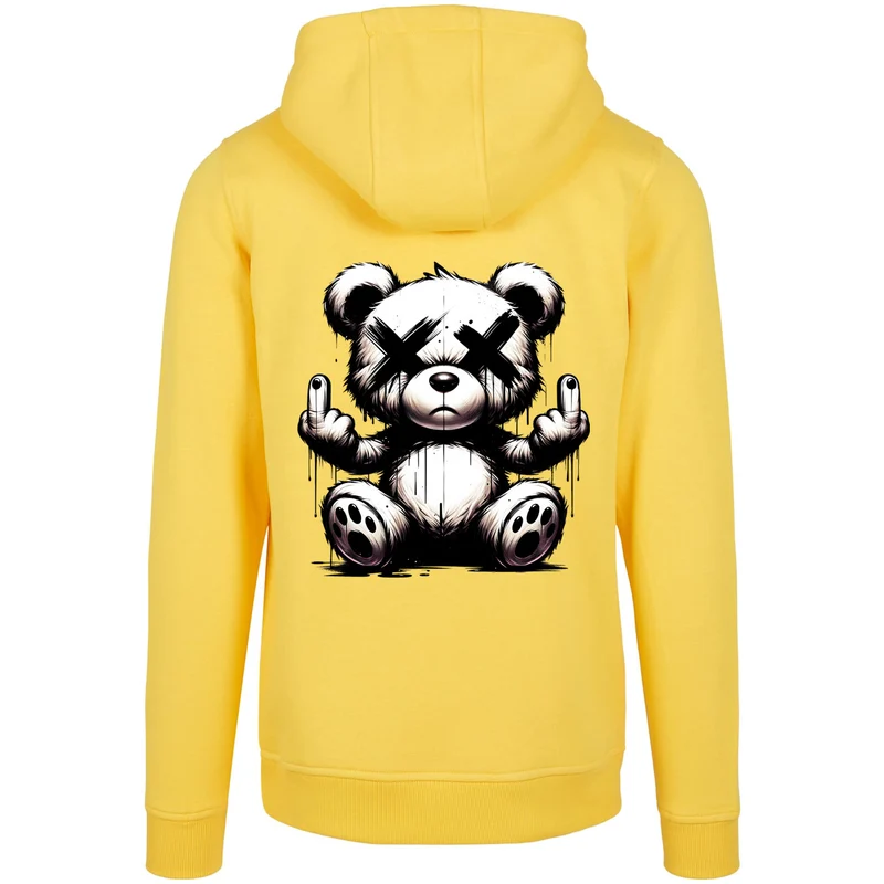 Urban Streetstyle Hoodie – Rebel Teddy Bär Motiv Hoodie Unisex