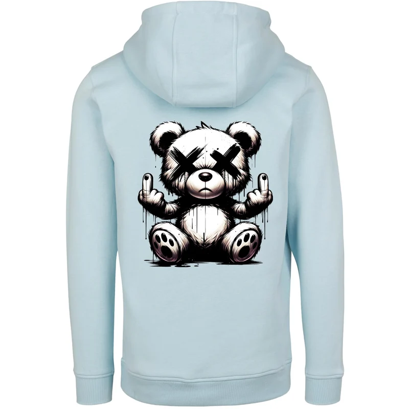 Urban Streetstyle Hoodie – Rebel Teddy Bär Motiv Hoodie Unisex