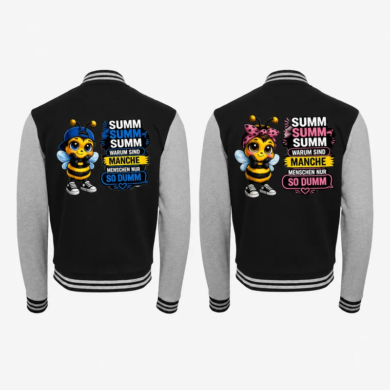 Collage Jacke - Statement Biene Dumm - Unisex