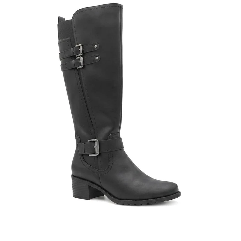 Buckle Detail Zip Fasten Long Boots - WOIL44057 / 329 986