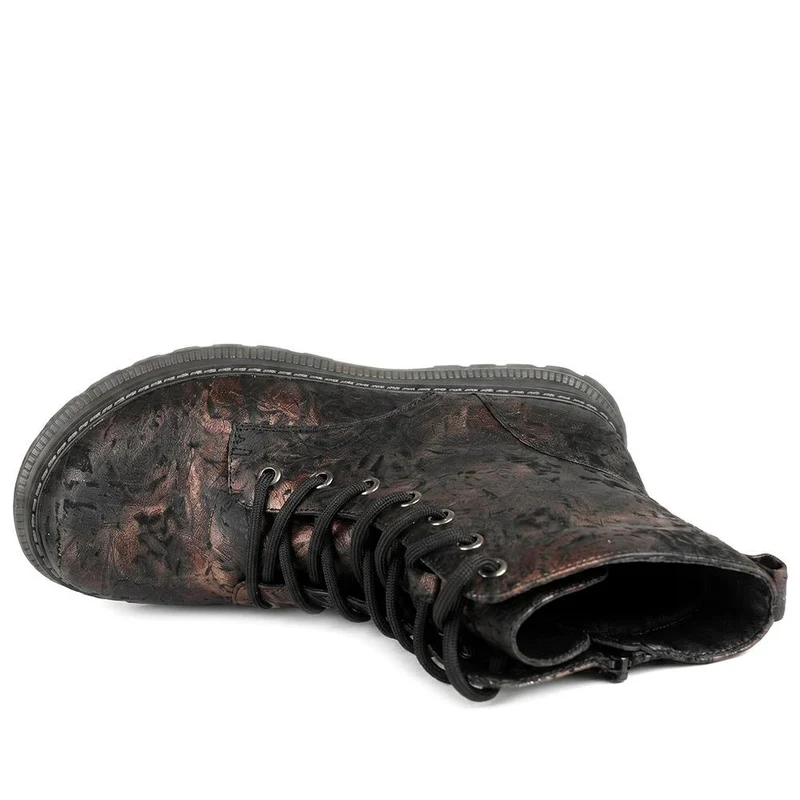 Fashionable Lace Up Ankle Boots - LECHE44007 / 329 751 - Brown Multi