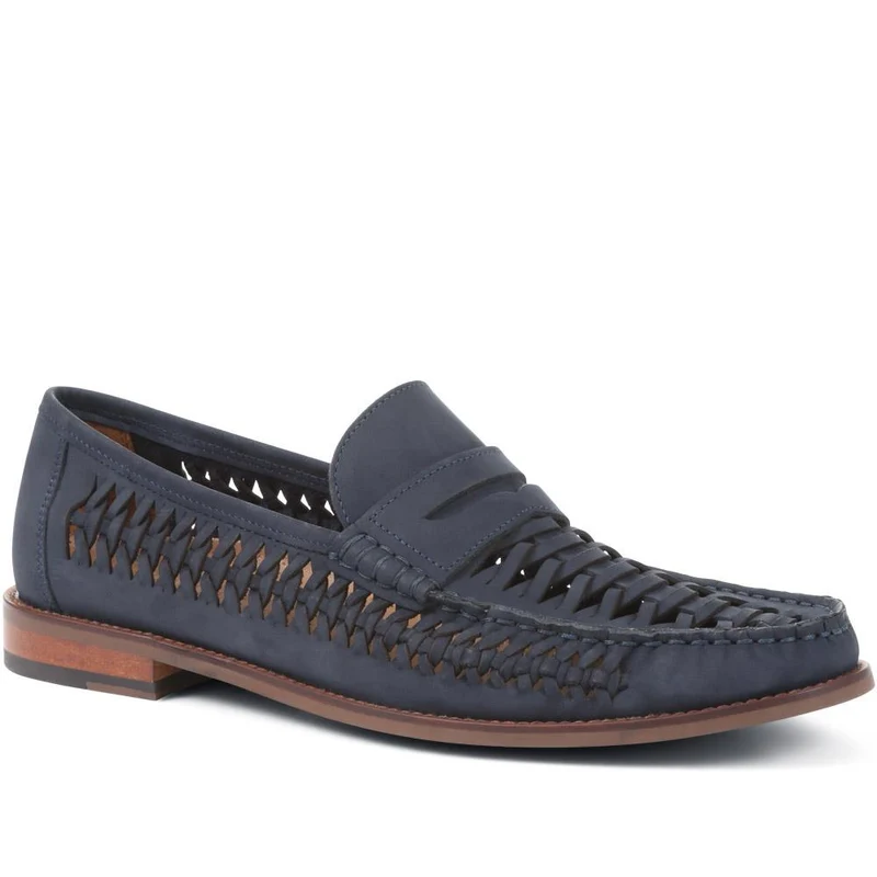 Riverside Woven Leather Loafers - RIVERSIDE / 319 873