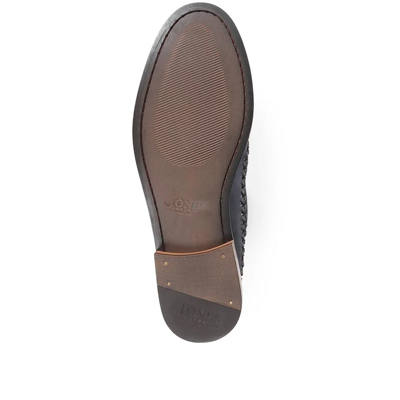 Riverside Woven Leather Loafers - RIVERSIDE / 319 873 - Navy