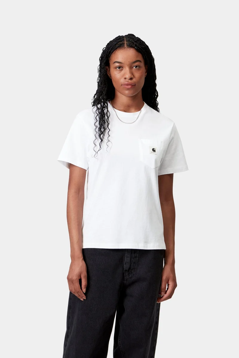 Carhartt WIP Damen-T-Shirt mit Brusttasche | Weiß