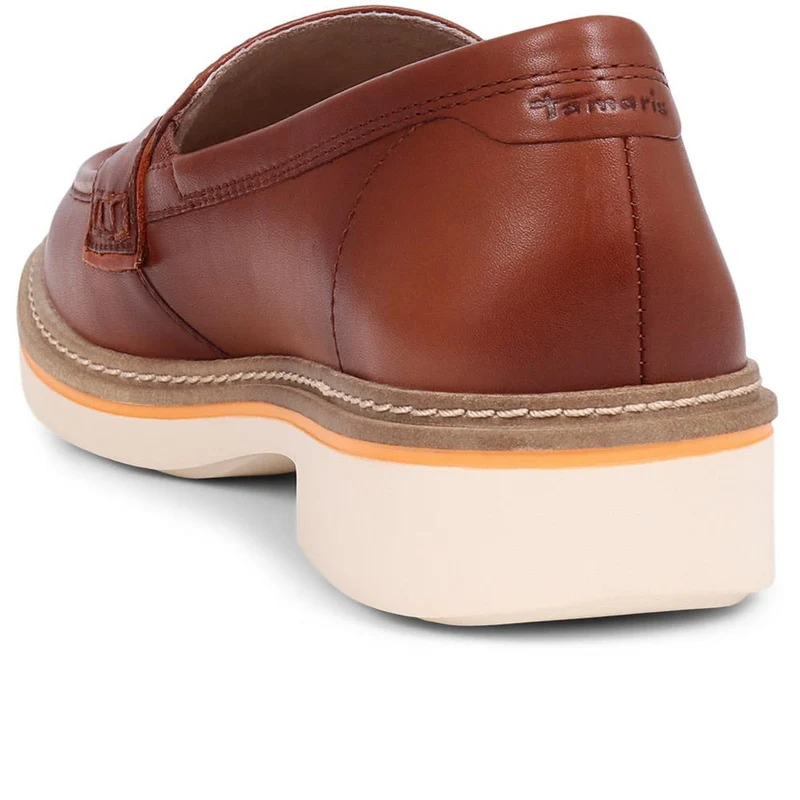 Smart Leather Loafers - JANA39501 / 325 600 - Cognac