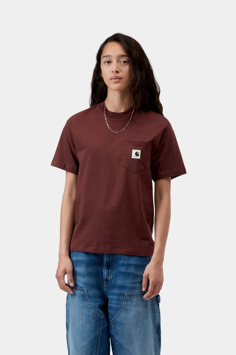 Carhartt WIP Damen-T-Shirt mit Brusttasche | Amarone