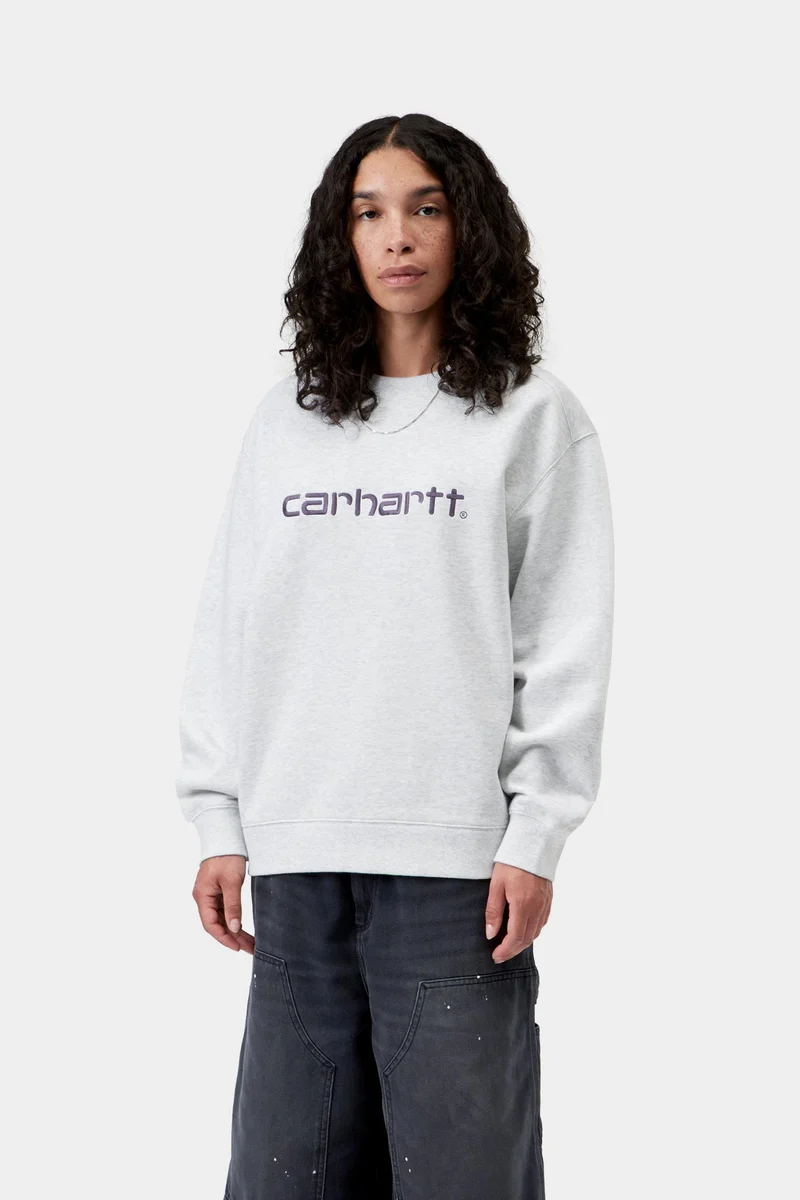 Carhartt WIP Frauen Carhartt Sweatshirt | Ash Heather Cozy Purple