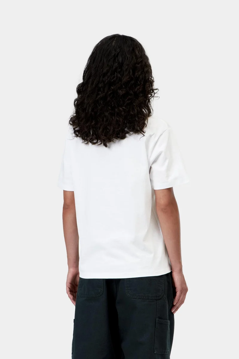 Carhartt WIP Damen-T-Shirt mit kleiner Herztasche | Weiß