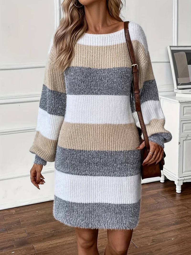 Dastina – Langärmliges Strickkleid