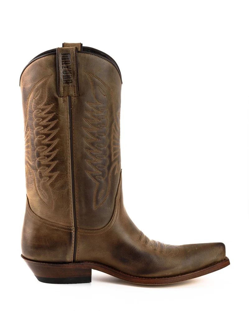 Cowboy Country- und Westernstiefel für Damen und Herren 20 Braunes Leder
