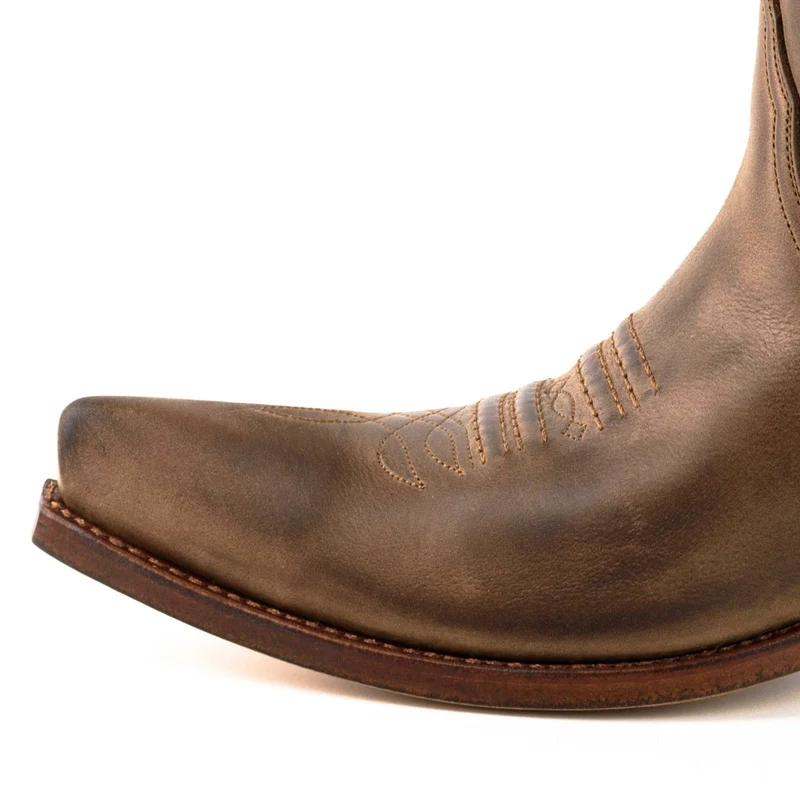 Cowboy Country- und Westernstiefel für Damen und Herren 20 Braunes Leder