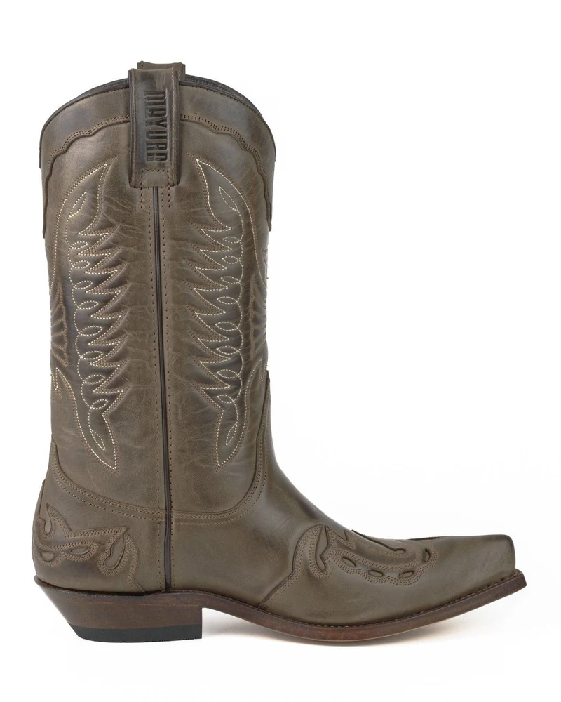 Cowboy Country- und Westernstiefel für Damen und Herren 17 Braunes Leder