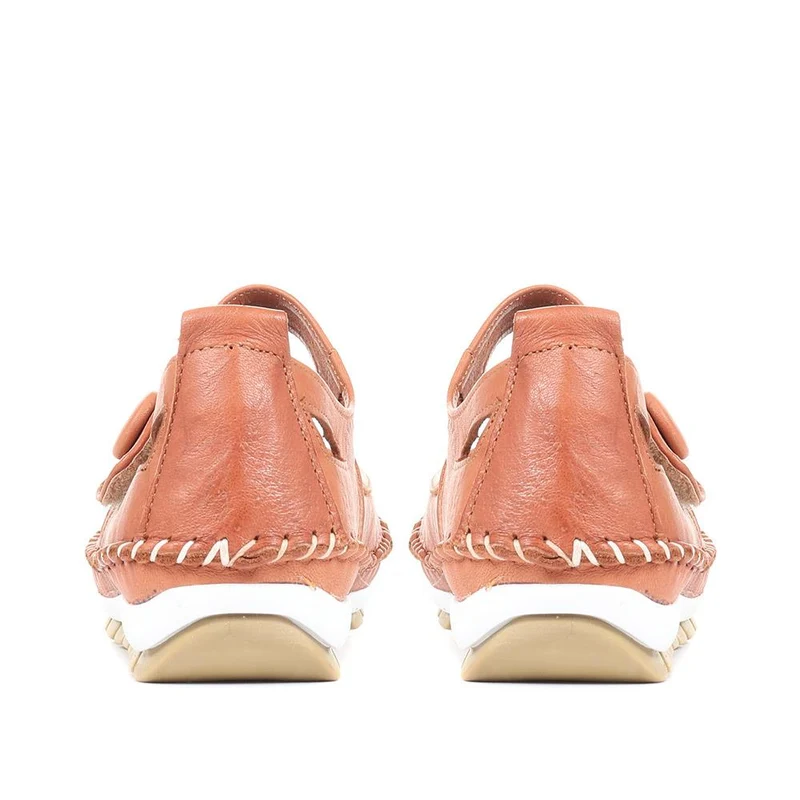Leather Touch Fastening Mary Janes - SIMIN31005 / 318 210 - Tan
