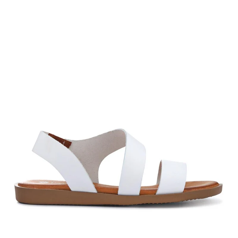 Elasticated Leather Sandals - PERSI41000 / 327 542 - White