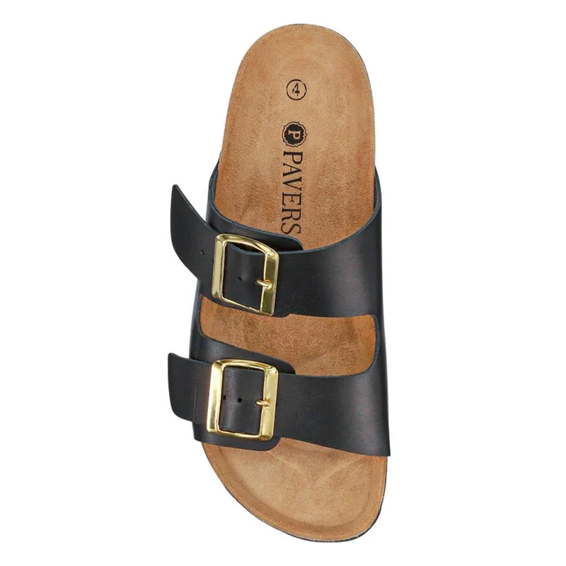 All-Leather Casual Mule Sandals - PATRI39010 / 326 633 - Black