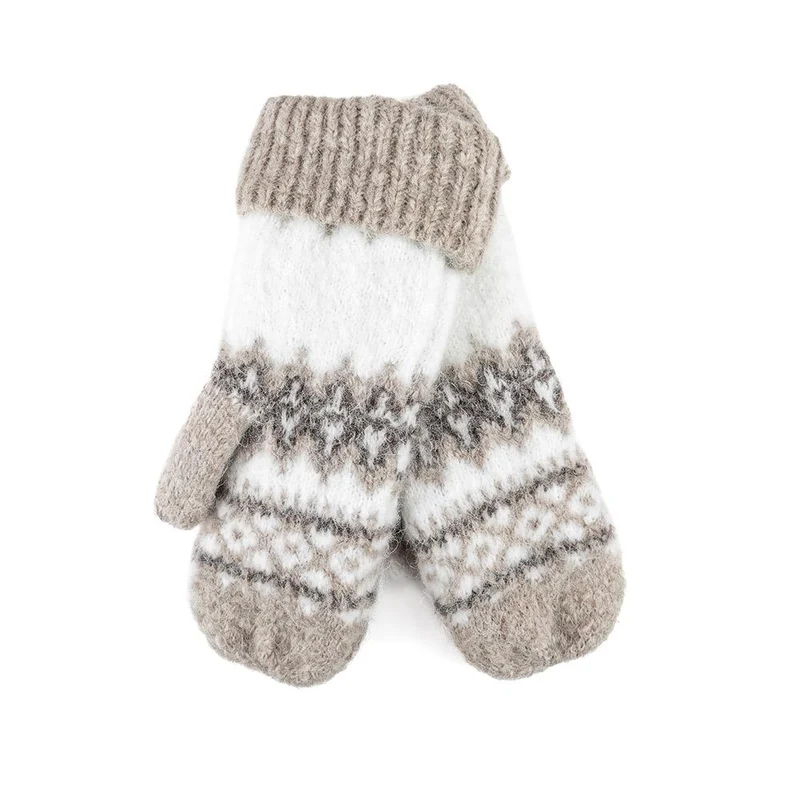 Stylish Warm Mittens - SISK44009 / 329 906 - Beige Multi