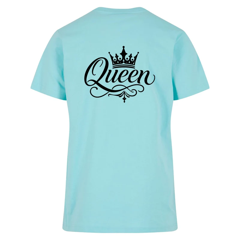 Statement Queen Krone T-Shirt Shirt Frontprint & Backprint | Unisex