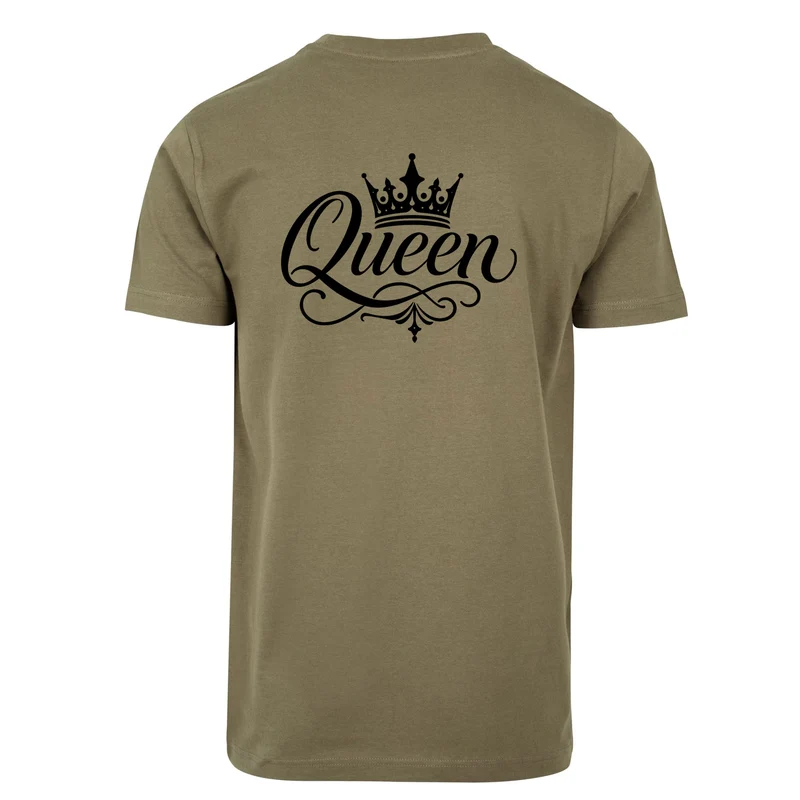 Statement Queen Krone T-Shirt Shirt Frontprint & Backprint | Unisex