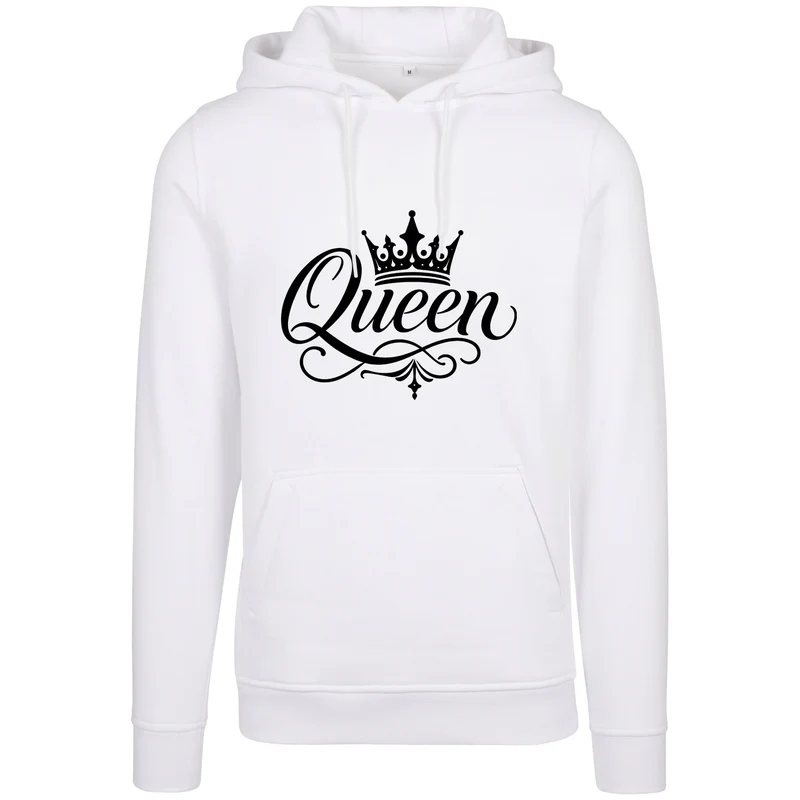 Statement Queen Krone Hoodie Pullover Frontprint & Backprint | Unisex