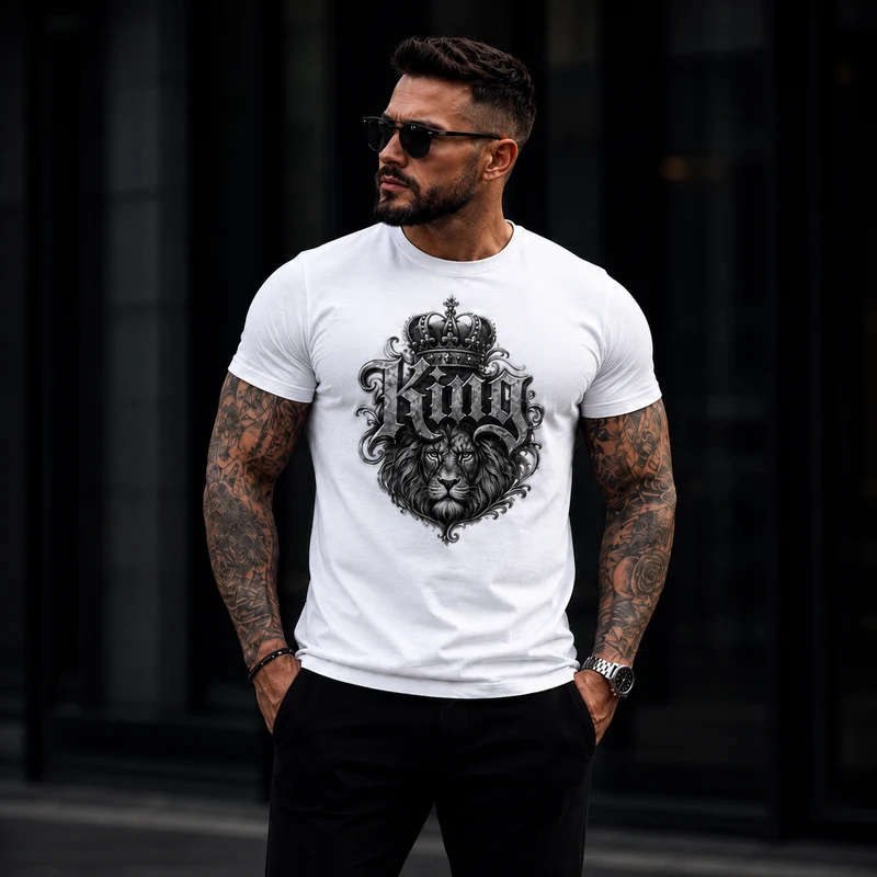 Statement King Löwe Lion T-Shirt Shirt Frontprint & Backprint | Unisex