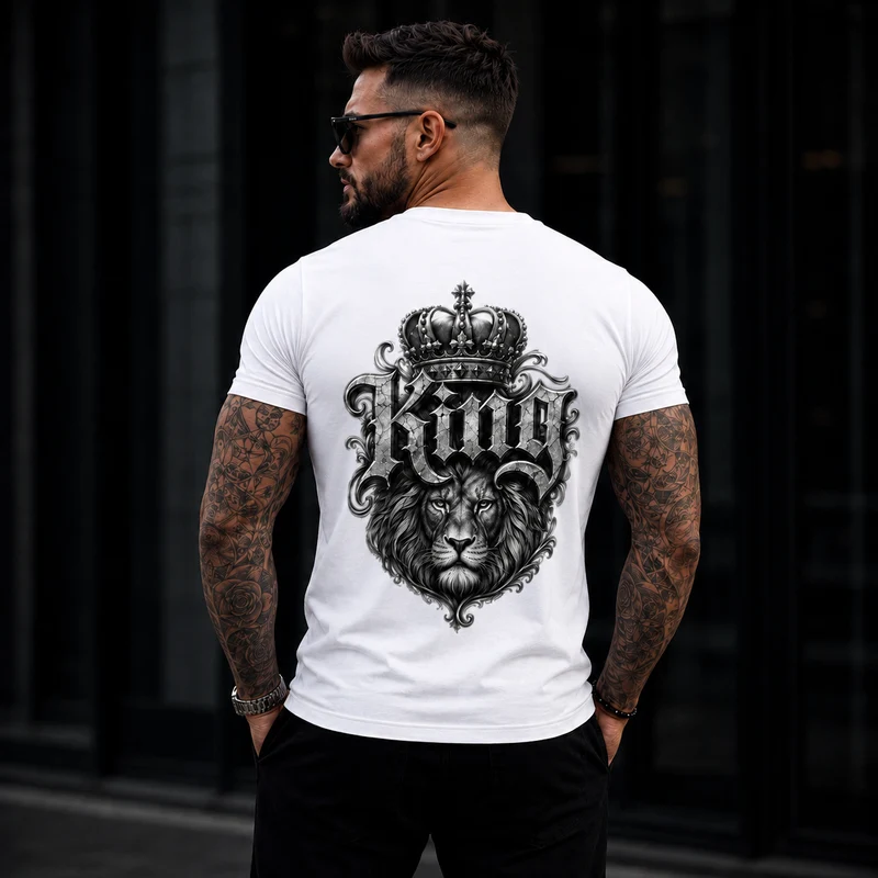 Statement King Löwe Lion T-Shirt Shirt Frontprint & Backprint | Unisex