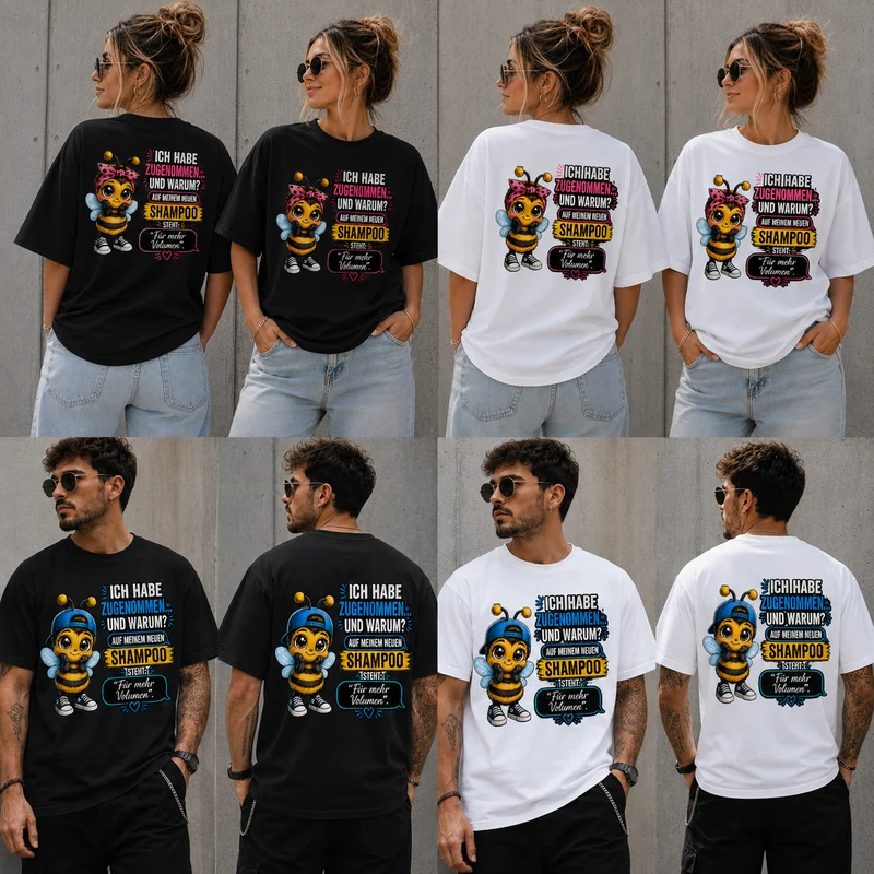 Statement T-Shirt Statement Shirt Biene Shampoo Frontprint & Backprint | Unisex