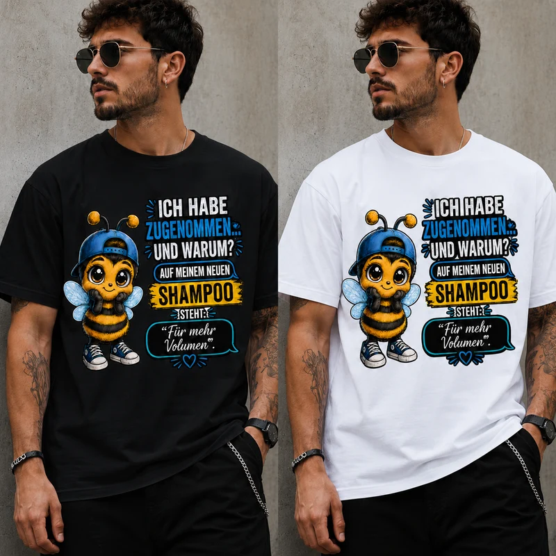 Statement T-Shirt Statement Shirt Biene Shampoo Frontprint & Backprint | Unisex