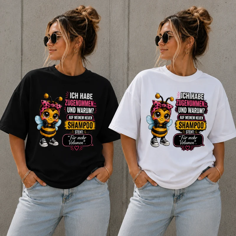 Statement T-Shirt Statement Shirt Biene Shampoo Frontprint & Backprint | Unisex