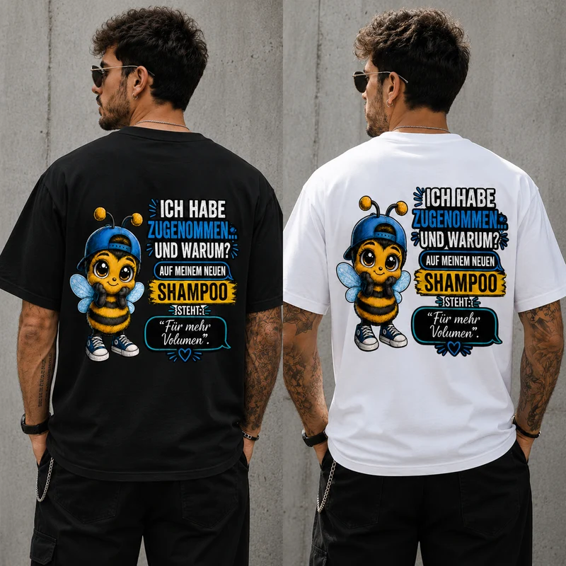 Statement T-Shirt Statement Shirt Biene Shampoo Frontprint & Backprint | Unisex