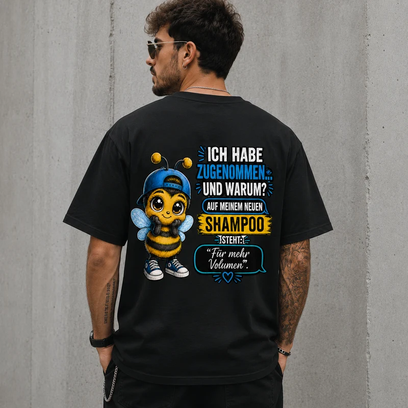 Statement T-Shirt Statement Shirt Biene Shampoo Frontprint & Backprint | Unisex