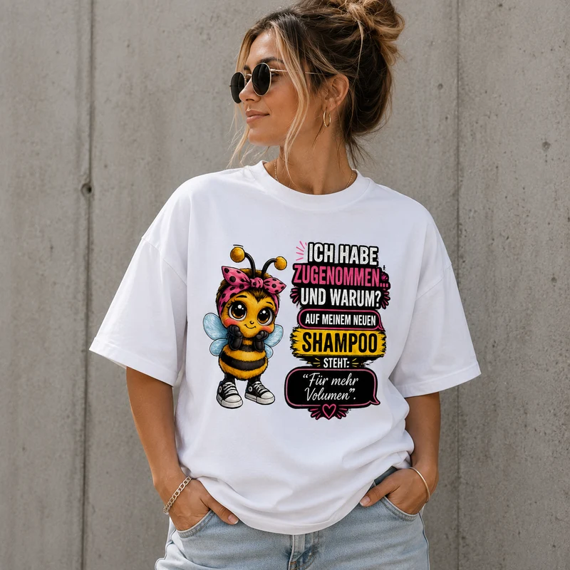 Statement T-Shirt Statement Shirt Biene Shampoo Frontprint & Backprint | Unisex
