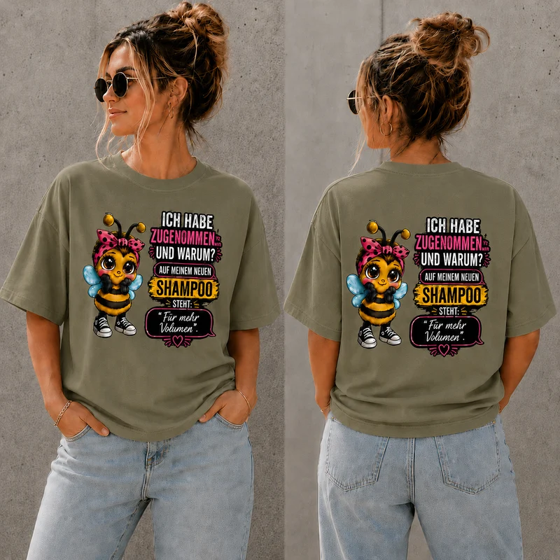 Statement T-Shirt Statement Shirt Biene Shampoo Frontprint & Backprint | Unisex