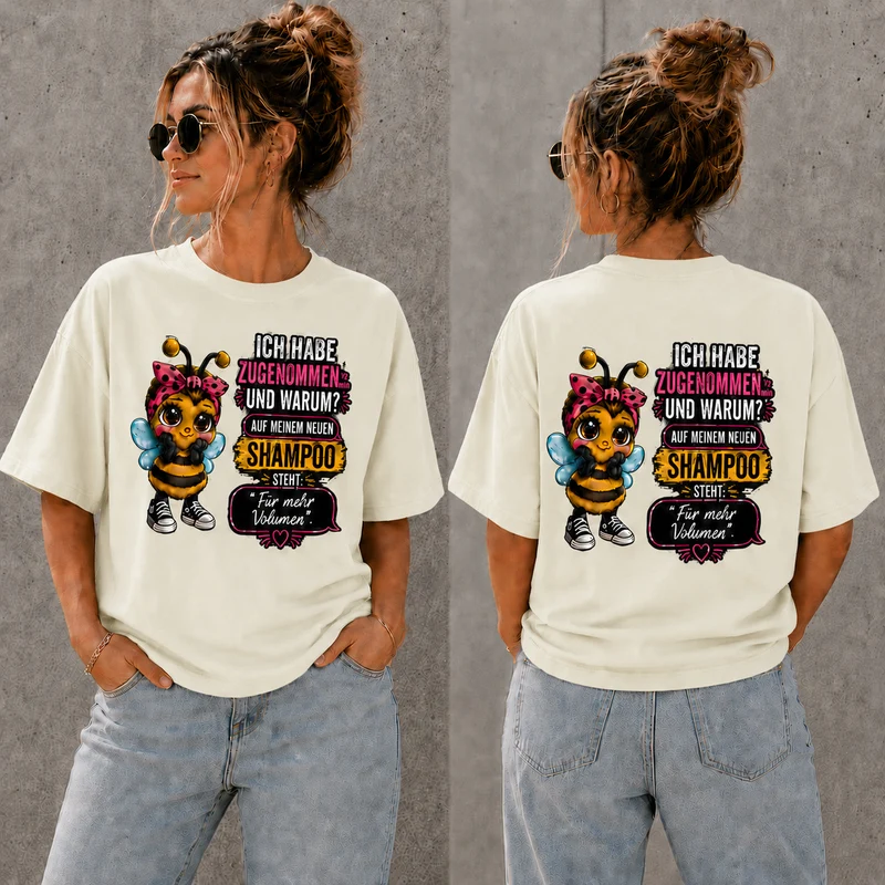 Statement T-Shirt Statement Shirt Biene Shampoo Frontprint & Backprint | Unisex