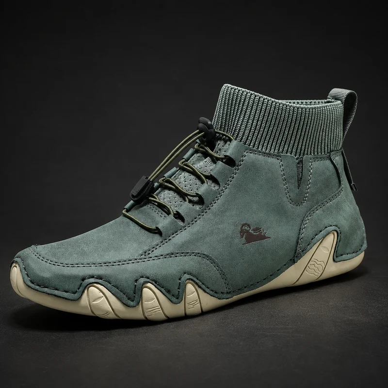 Tuncer – Turnschuh Aus Leder mit Schnürung