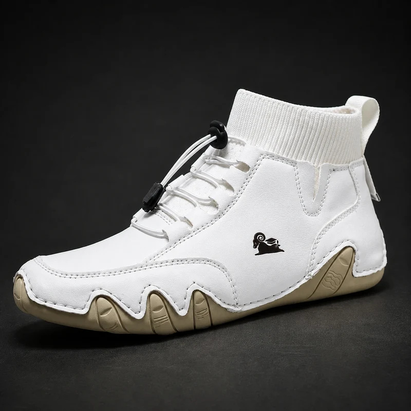 Tuncer – Turnschuh Aus Leder mit Schnürung