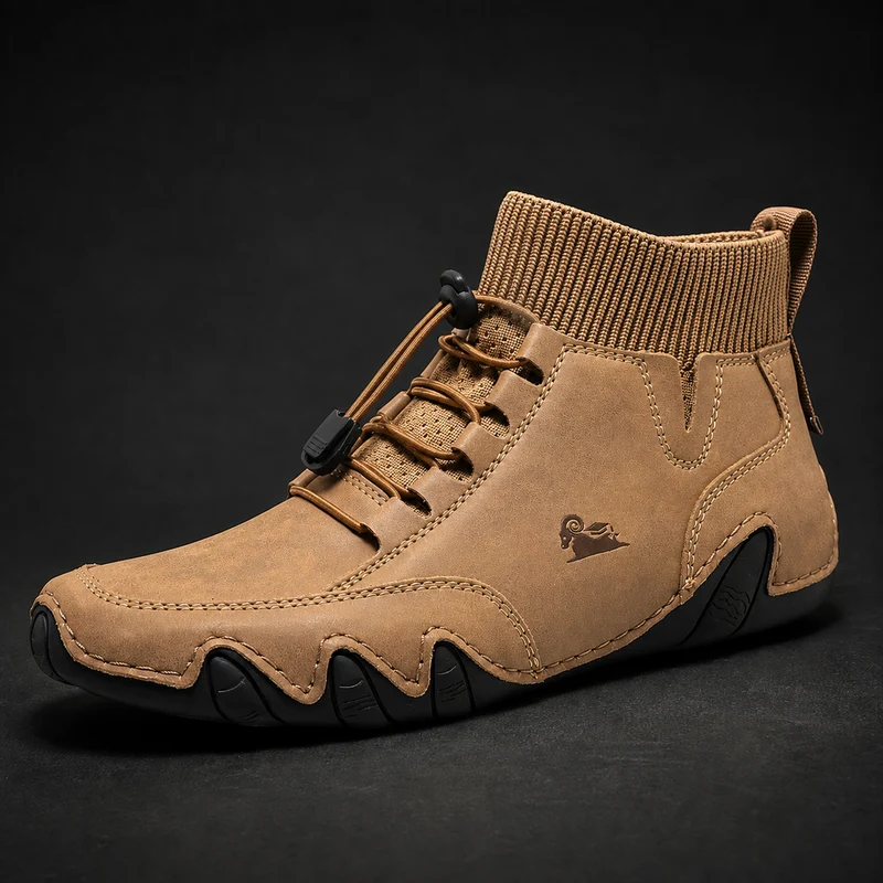 Tuncer – Turnschuh Aus Leder mit Schnürung